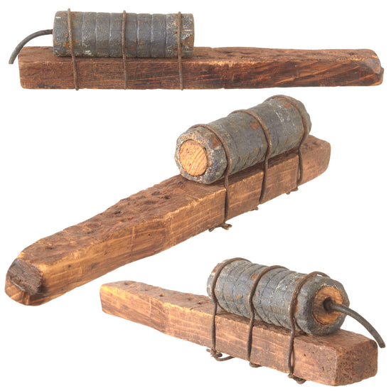 Original French WWI Inert IIIrd Army Raquet Pétard “Hair Brush” Stick Fragmentation Grenade - Pétard de la IIIe Armée