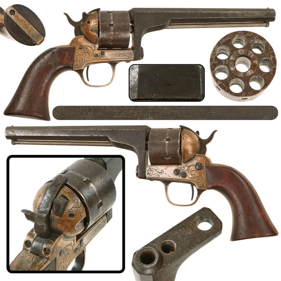 Original U.S. Civil War Era Moore 1860 Patent .32 Rimfire Belt Revolver with 6" Barrel, Serial No. 4273 Original Items