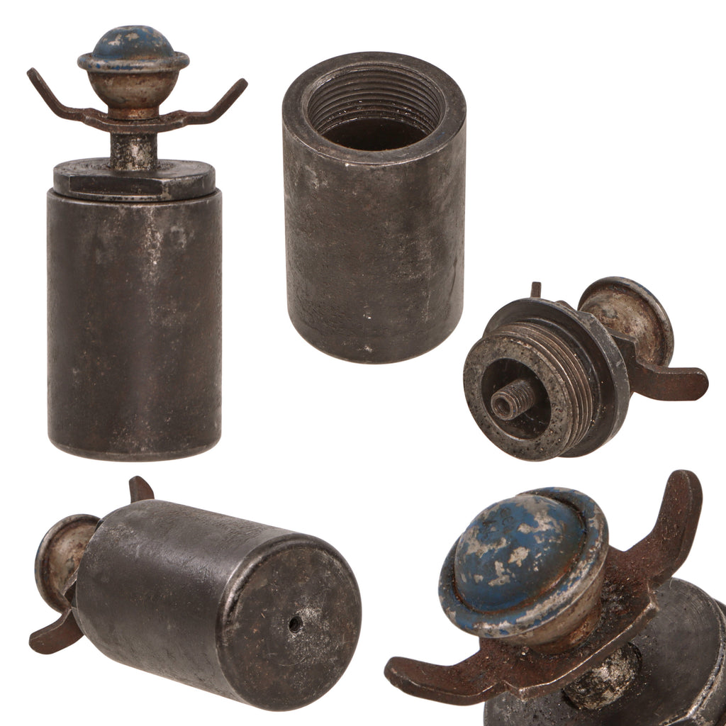 DRAFT Original German WWII Late War “Last Ditch” Grenade with Fuze by F. Soennecken - Dated 1944 Original Items
