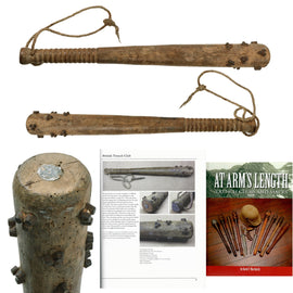 Original British WWI 7th Division Italian Front Hobnailed Trench Club as Featured in “At Arms Length: Trench Clubs and Maces” by David F. Machnicki