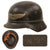 Original German WWII Luftschutz Civil Air Defense Beaded M40 Helmet Shell with Liner Remnants - Stamped Q64 Original Items