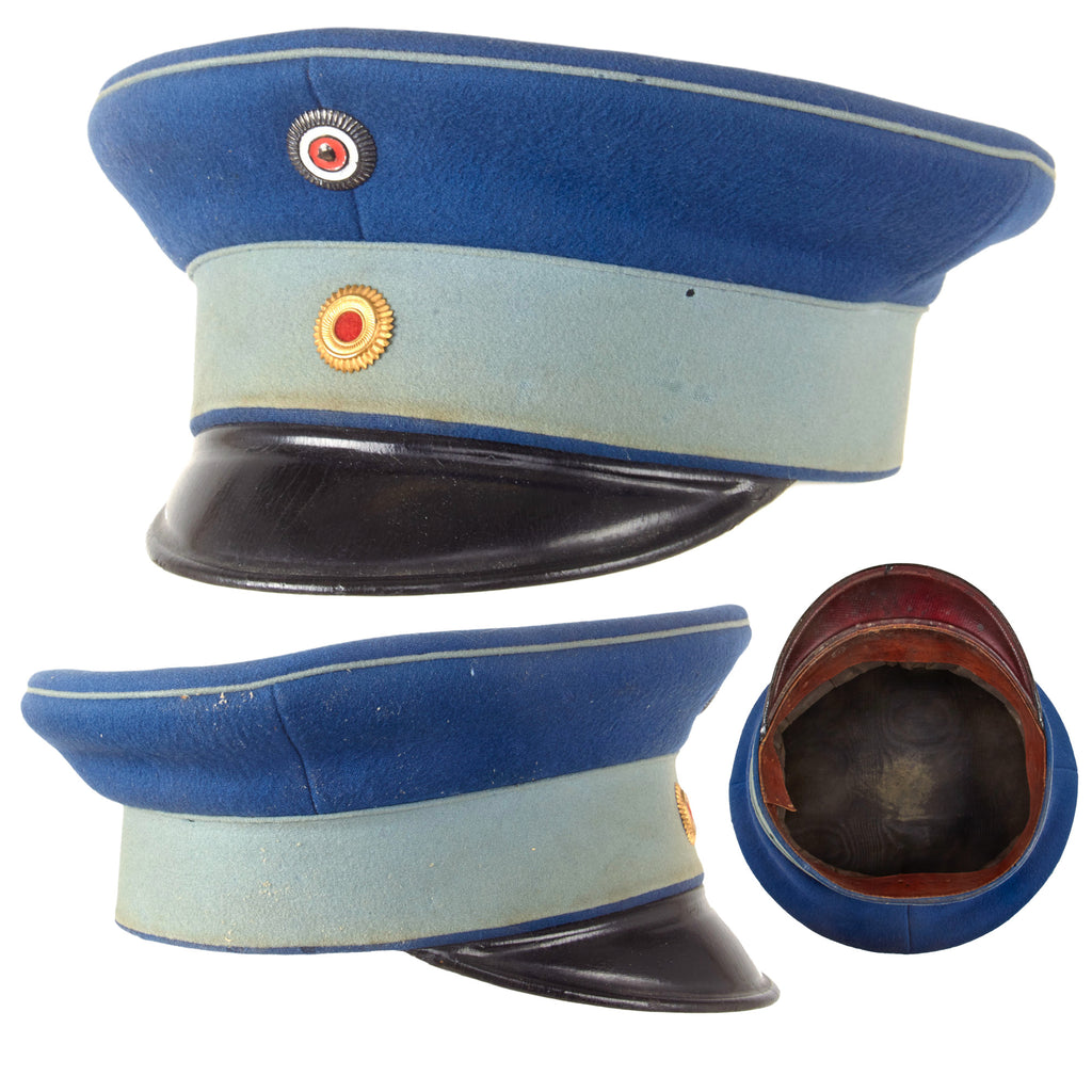 Original Imperial German WWI Grand Ducal Baden Officer Visor Cap for Badische Train Abteilung Nr. 14, XIV Army Corps, Size 52cm Original Items