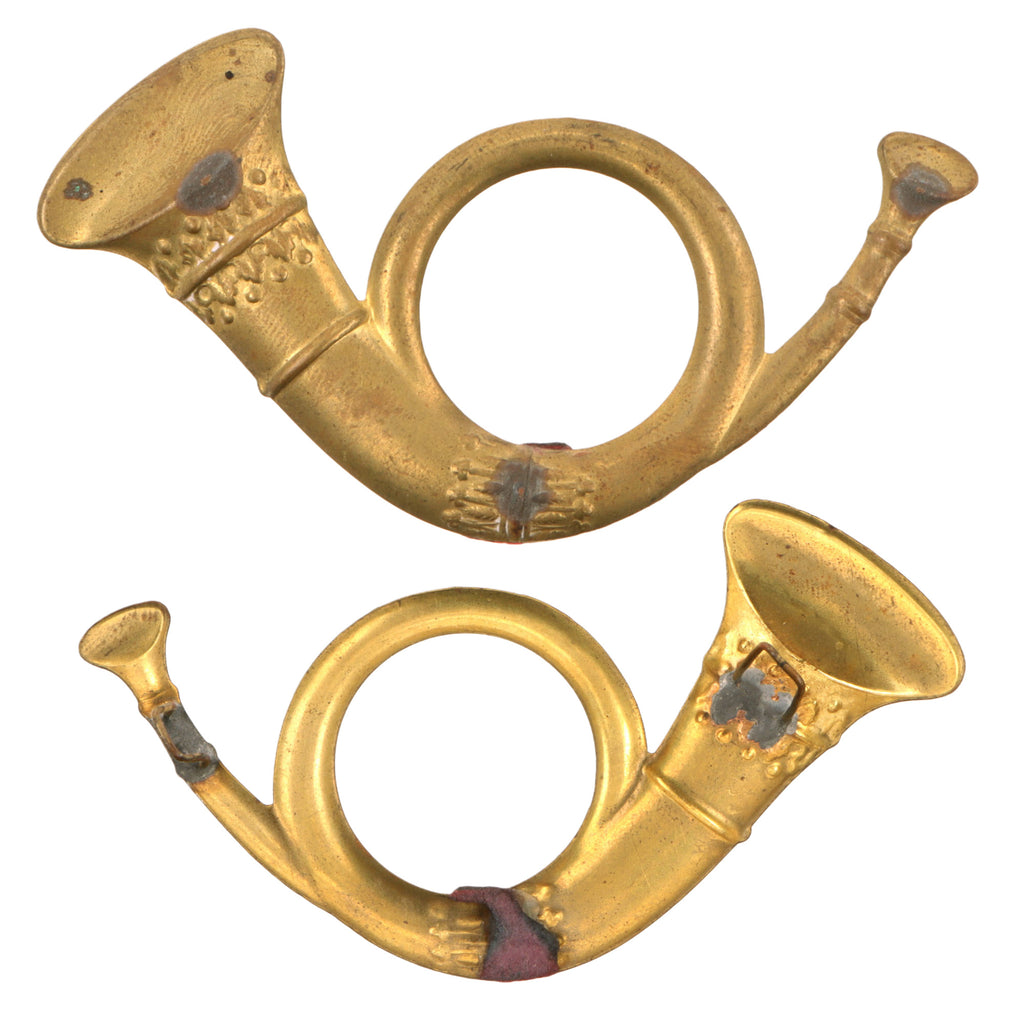 Original U.S. Civil War Federal Infantry Cap Kepi Bugle Device with Retained Loops Original Items