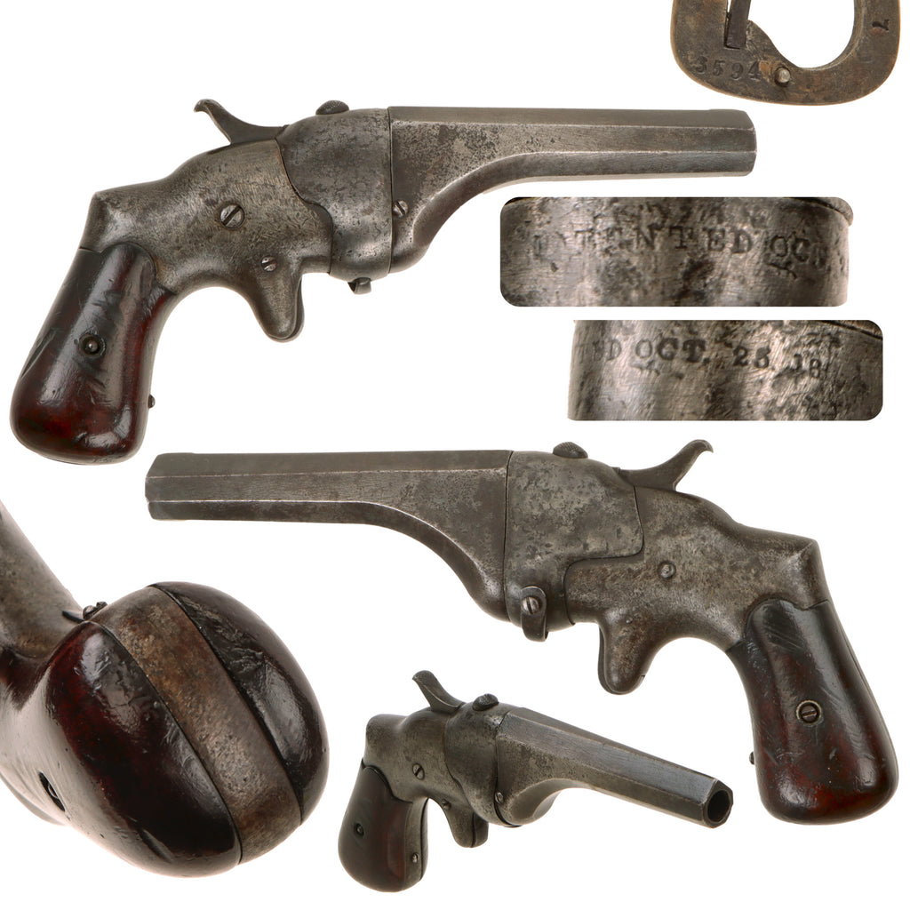 Original U.S. Hammond “Bulldog” .44 Rimfire Pocket Pistol by Connecticut Arms & Mfg. Co. with Period-Modified Breech Lock - Serial No. 3594 - Circa 1866
