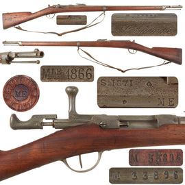 Original French Fusil Modèle 1866 Chassepot Needle Fire Rifle Dated 1871 by St. Étienne with Excellent Bore and Leather Sling - Matching Serial M 33896