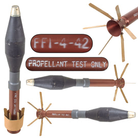 Original U.S. Cold War Era INERT 66mm High-Explosive Anti-Tank Rocket for the M72 Series Light Anti-Armor Weapon “LAW” with Original Cardboard Cover for Tail Fins - Excellent