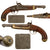 Original U.S. Civil War Era M-1842 Percussion Cavalry Pistol by H. Aston & Co. with Stock Cartouches - dated 1847 Original Items