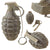 Original U.S. WWII Inert Early-Pattern Mk II “Pineapple” Fragmentation Grenade - Inert Original Items
