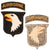 Original U.S. WWII Rare 101st Airborne Division Type 5 Patch with White Back & Detached Rocker Original Items