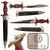 Original German WWII NSKK Dagger by F. W. Höller of Solingen with "Tigered" Grip, Excellent Blade, and Scabbard, RZM M7/33