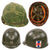 Original U.S. Vietnam War Era M1 Helmet with 1976-Dated Mitchell Pattern Camouflage Cover and Depot-Refurbished Captain’s 412th Engineer Command WWII Westinghouse Liner