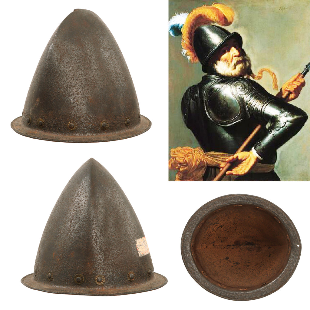Original English Early 17th Century One-Piece Cabasset Helmet New Made Items