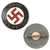 Original WWII German-Occupied Luxembourg Volksdeutsche Bewegung “Heim ins Reich” Painted Membership Badge by Klein & Quenzer