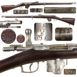 Original Dutch Beaumont-Vitali M1871/88 Bolt Action Magazine Conversion Rifle Serial 1195 with Excellent Bore - Dated 1875 and 1889
