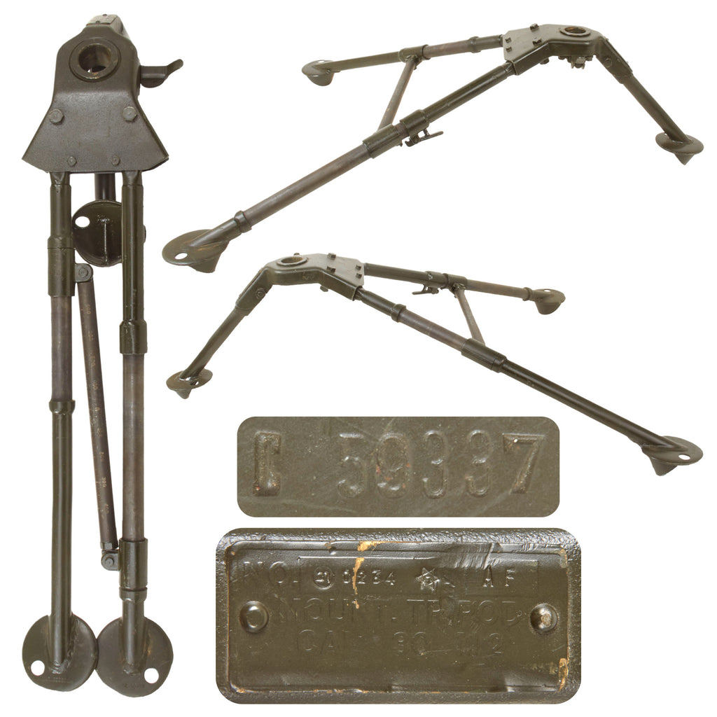 Original U.S. WWII Type Mount Tripod Cal .30 M2 for the Browning M1919A4 with Post War Data Plate Original Items