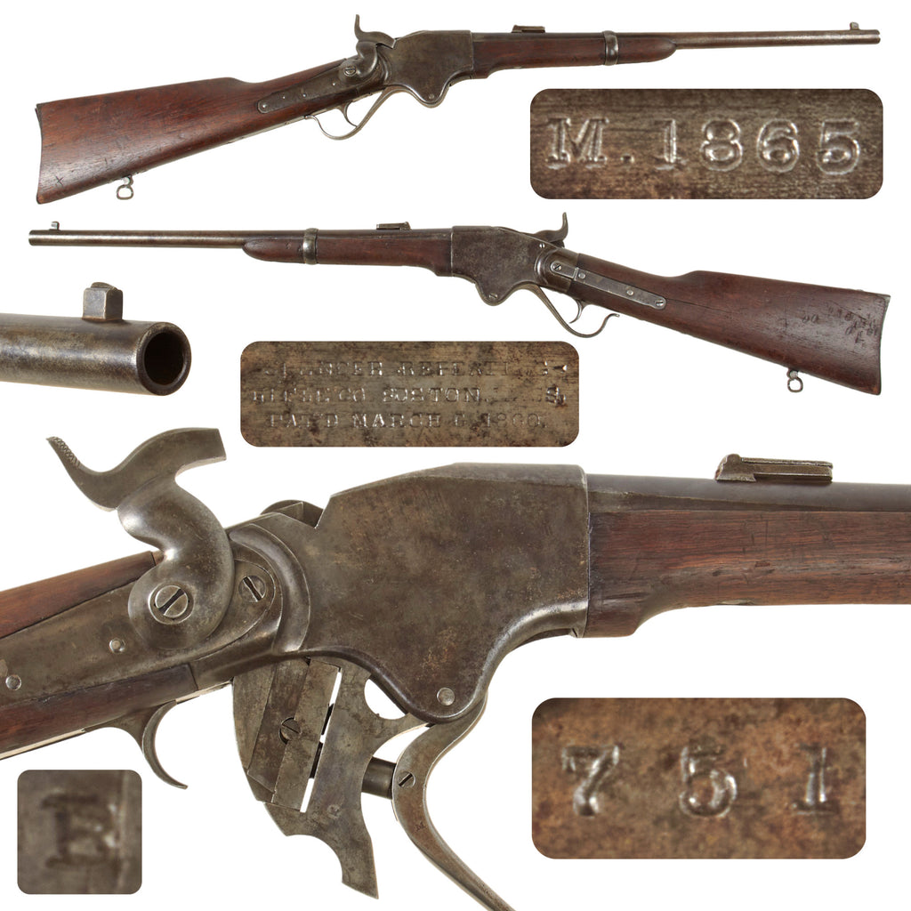 Original U.S. Indian Wars Spencer Model 1865 Saddle Ring Repeating Carbine - Serial 751 Original Items