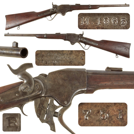 Original U.S. Indian Wars Spencer Model 1865 Saddle Ring Repeating Carbine - Serial 751 Original Items