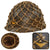 Original WWII Japanese Special Naval Landing Forces SNLF Helmet Shell with Period Hand Painted Anchor and Museum Grade Reproduction Camouflage Net Original Items