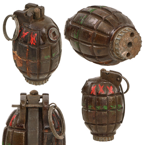 Original New Zealand WWII No. 36M Mk I Mills Bomb Grenade by Mason & Porter and Precision Engineering Company - Dated September 1943 - INERT Original Items