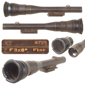 Original German Luftwaffe Z.F. 3×8 37mm FlaK 37 Scope with Detachable Rubber Eyepiece