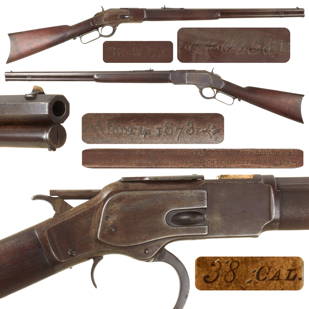 Original U.S. Winchester Model 1873 .38-40 Repeating Rifle Made in 1892 with 24" Octagonal Barrel - Serial 440458B