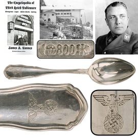 Original German WWII 800 Silver Berghof “House Service” Serving Spoon by Bruckmann & Söhne