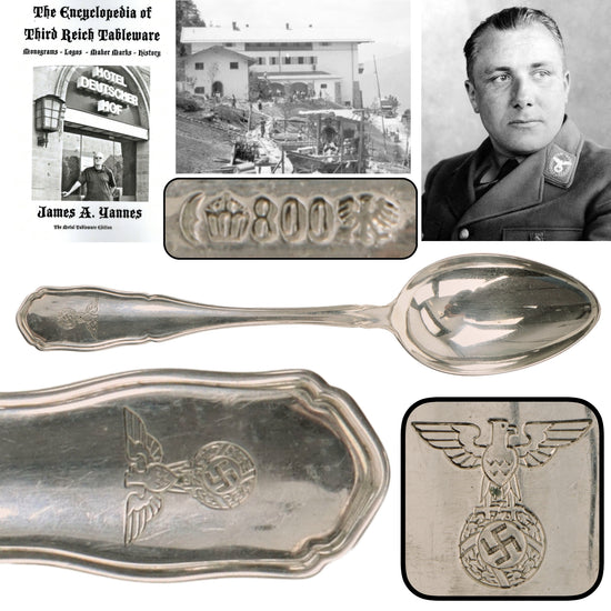 Original German WWII 800 Silver Berghof “House Service” Serving Spoon by Bruckmann & Söhne Original Items