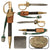 Original German WWII Hirschfänger Bone Handle Forestry Dress Dagger by Carl Eickhorn with Triple-Etched Blade, Scabbard, and Troddel Knot Original Items