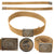 Original German WWII Luftwaffe Tropical Web Belt with Field Modification and Steel EM/NCO Buckle by Gustav Brehmer