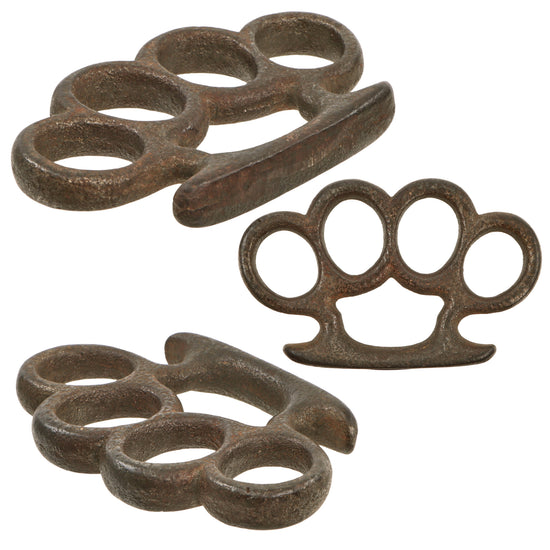 Original U.S. WWII Custom Made Cast Iron Knuckle Dusters Original Items