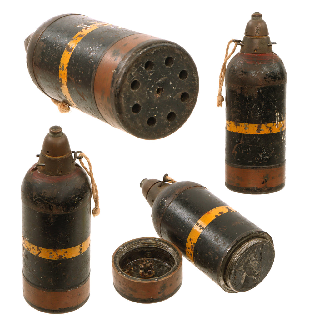 Original Japanese WWII Type 89 Knee Mortar 50mm Grenade Discharger Inert Round - Dated 1942 Original Items