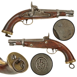 Original 19th Century Belgian Liège Dragoon Pistol for the Ottoman Empire, Percussion Converted, Circa 1830