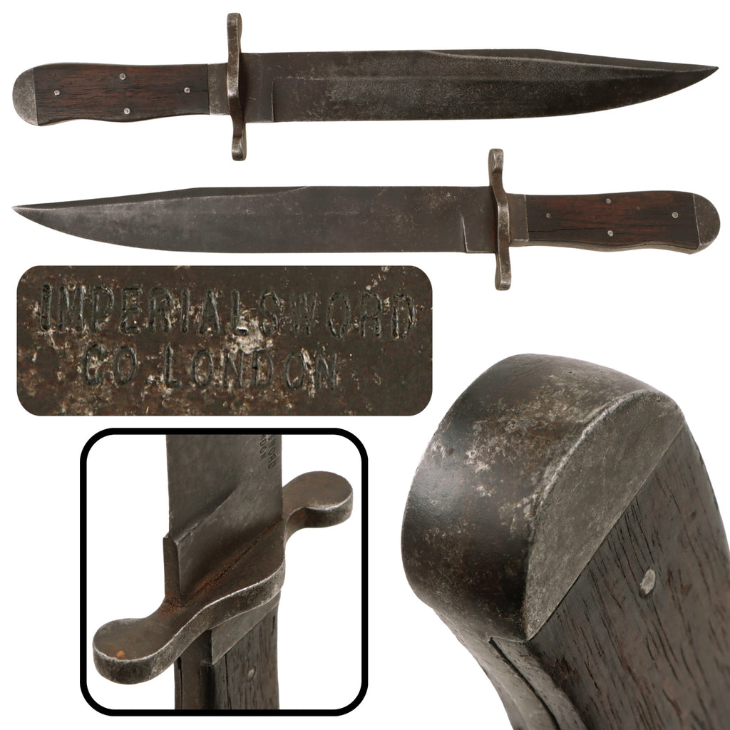 Original British Late 19th Century Bowie Fighting Knife by Imperial Sword Co. for U.S. Trade - Used in Spanish-American War