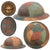 Original U.S. WWI “Old Hickory” 30th Division Camouflage-Painted M1917 Doughboy Helmet with Vertical Insignia