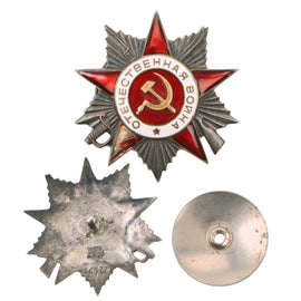Original Soviet WWII Order of the Patriotic War 2nd Class No. 463723 - Attributed to Major Alexey P. Lisenko, 2nd Polish Army