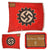 Original German WWII DAF Labor Front Fringed Flag with Haltern-Stadt 5 Town Marking - 46 1/2 x 53”