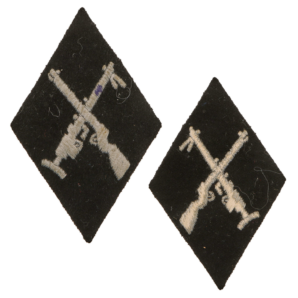 Original German WWII Waffen-SS Armorer NCO Sleeve Diamond Trade Badge with Crossed MG 13 and K98k