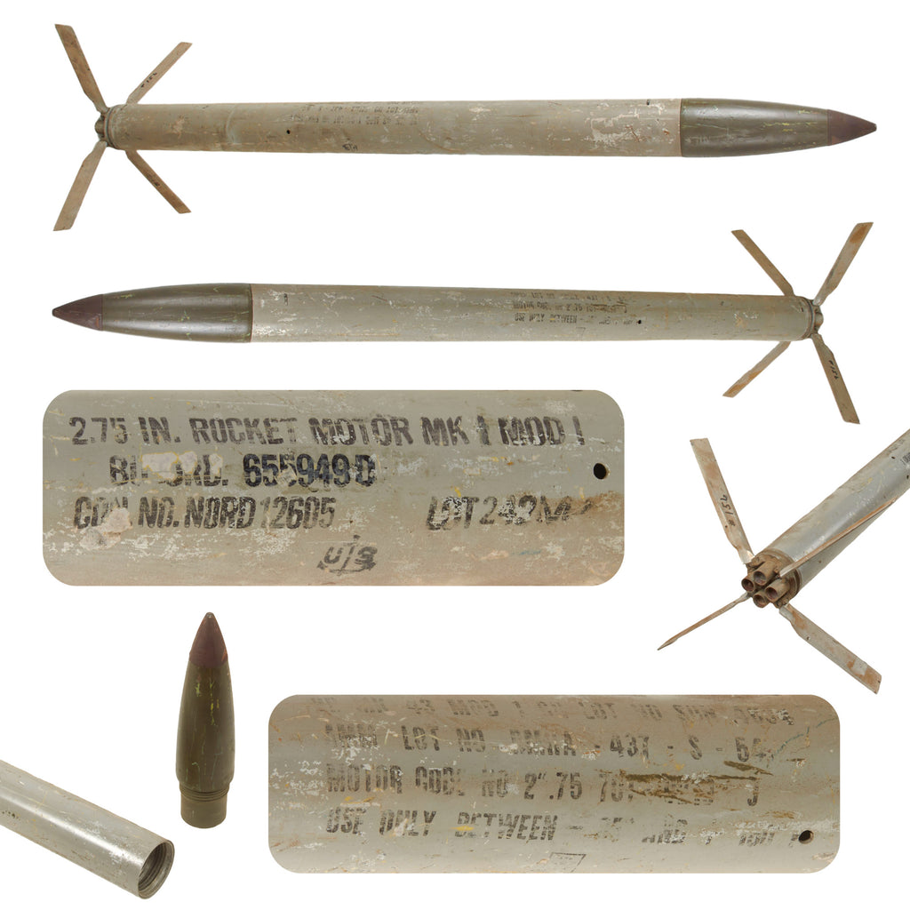 Original U.S. Vietnam War 2.75” Hydra 70 Aerial Practice Rocket with Mk I Mod I Motor - Inert
