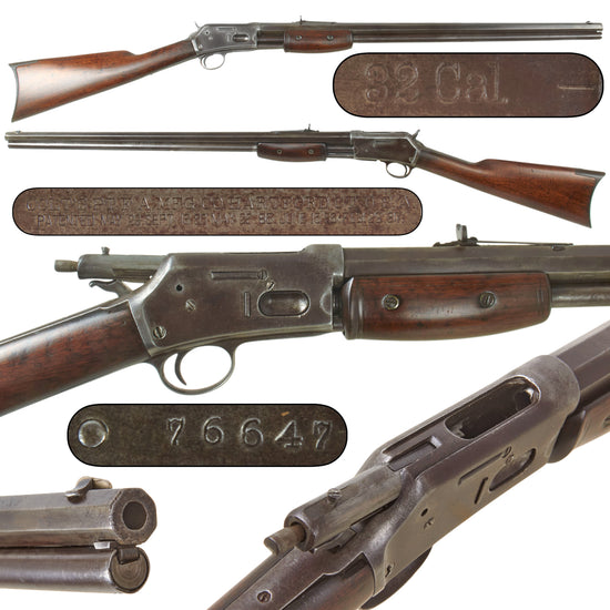 Original U.S. Colt Medium Frame Lightning .32-20 W.C.F. Slide Action Magazine Rifle with 26" Octagonal Barrel, Made in 1895, Serial No. 76647