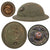 Original U.S. WWI USMC M1917 Doughboy Helmet Shell with Heavy Green Textured Finish & P1917 Eagle, Globe, Anchor Device with Punched Shell Application