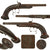 Original Belgian "Versailles" Style Rifled Officer's Percussion Pistol with Single Set Trigger Circa 1840 - Liège Proofed Original Items