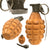 Original U.S. WWII Inert MkII Yellow Early War High Explosive Pineapple Grenade with M10A3 Fuze
