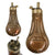 Original U.S. or British American Civil War Era Small “Ball” Design Embossed Copper Pistol Powder Flask Original Items