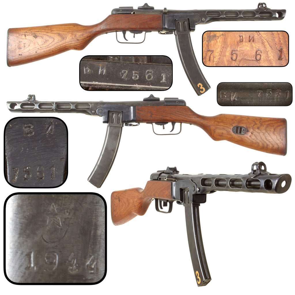 Original Soviet WWII 1944 Dated PPSh-41 Inert Display Machine Pistol with Stick Magazine, Serial No. ВИ 7561