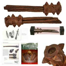 Original Austro-Hungarian WWI Trench Raiding Club Battlefield Relic in Original Display Tube - From the Collection of At Arm's Length: Trench Clubs and Maces Author David F. Machnicki