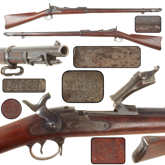 Original U.S. Springfield Trapdoor Model 1888 Round Rod Bayonet Rifle with Figured Stock and Excellent Bore, Serial No. 543336, Made in 1892 Original Items
