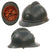 Original French WWI Issue Model 1915 Infantry Adrian Helmet in Horizon Blue with Liner & Chinstrap Original Items