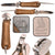 Original German WWII Luftwaffe Type I Gravity Knife by SMF Solingen with Waffenamt Proof, Factory Crossgrain and Repaired Walnut Grip Plates Original Items