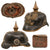 Original Imperial German WWI Prussian M1891 Line Infantry Pickelhaube Spiked Helmet by J.M. Eckart of Ulm with Two Prussian Cockades - Size 56 Original Items