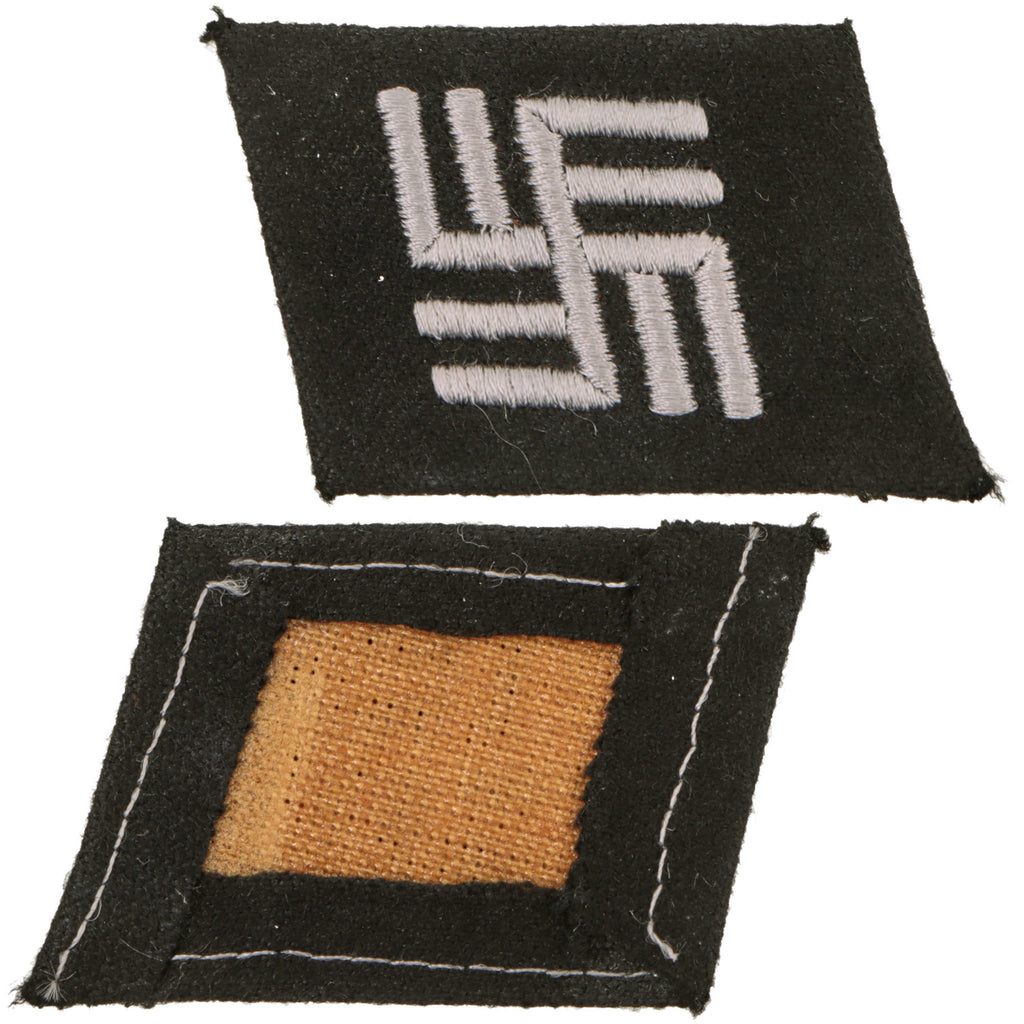 Original German WWII Waffen-SS 1944 Pattern Temporary KZ-Guard Right Side Collar Tab Original Items